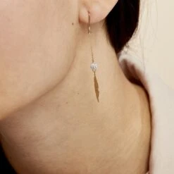 Boucles D'oreilles Pendantes Powoo Or Jaune Strass -Garmin Soldes B3OFJXW209 model1