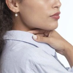 Boucles D'oreilles Pendantes Or Jaune Fidelia Cristal -Garmin Soldes B3OFJXW211 model0