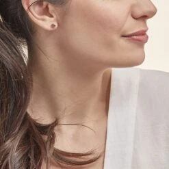 Boucles D'oreilles Puces Elea Serti Griffe Or Jaune Amethyste -Garmin Soldes B3OFJYI001 model0