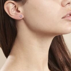 Boucles D'oreilles Puces Parmeclos Or Jaune Amethyste -Garmin Soldes B3OFJYI169 model0