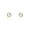 Boucles D'oreilles Puces Elda Serti Clos Or Jaune Oxyde De Zirconium -Garmin Soldes B3OFJZW119 master