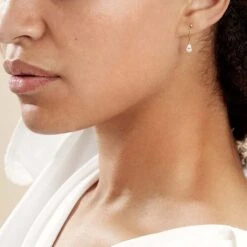 Boucles D'oreilles Pendantes Goutte Or Jaune Oxyde De Zirconium -Garmin Soldes B3OFJZW124 model0