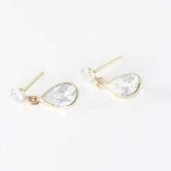 Boucles D'oreilles Pendantes Lika Or Jaune Oxyde De Zirconium -Garmin Soldes B3OFJZW343 view2