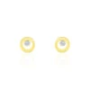 Boucles D'oreilles Puces Edmee Cercle Or Jaune Oxyde De Zirconium