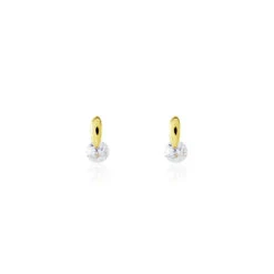 Boucles D'oreilles Pendantes Clementa Or Jaune Oxyde De Zirconium