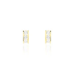 Boucles D'oreilles Puces Rachilda Or Jaune Oxyde De Zirconium