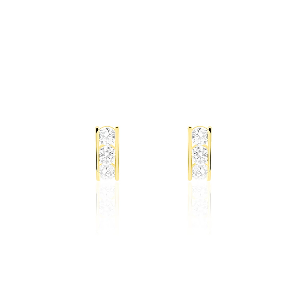Boucles D'oreilles Puces Rachilda Or Jaune Oxyde De Zirconium 3 Boucles D'oreilles Puces Rachilda Or Jaune Oxyde De Zirconium