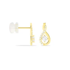 Boucles D'oreilles Pendantes Evana Or Jaune Oxyde De Zirconium -Garmin Soldes B3OFJZW557 view1