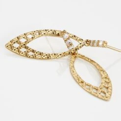 Boucles D'oreilles Pendantes Or Jaune Valeriano Oxydes De Zirconium -Garmin Soldes B3OFJZW587 view2