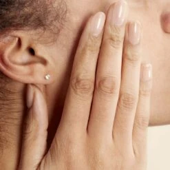 Boucles D'oreilles Puces Eddie Or Jaune Oxyde De Zirconium -Garmin Soldes B3OFJZW620 model0