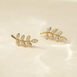 Boucles D'oreilles Puces Ael Or Jaune Oxyde De Zirconium -Garmin Soldes B3OFJZW628 view3