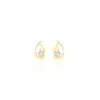 Boucles D'oreilles Puces Helie Goutte Or Jaune Oxyde De Zirconium