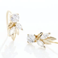 Bijoux D'oreilles Alexine Or Jaune Oxyde De Zirconium -Garmin Soldes B3OFJZW792 view2