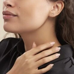 Boucles D'oreilles Pendantes Edmee Cercle Or Jaune Oxyde De Zirconium -Garmin Soldes B3OFJZW824 model0