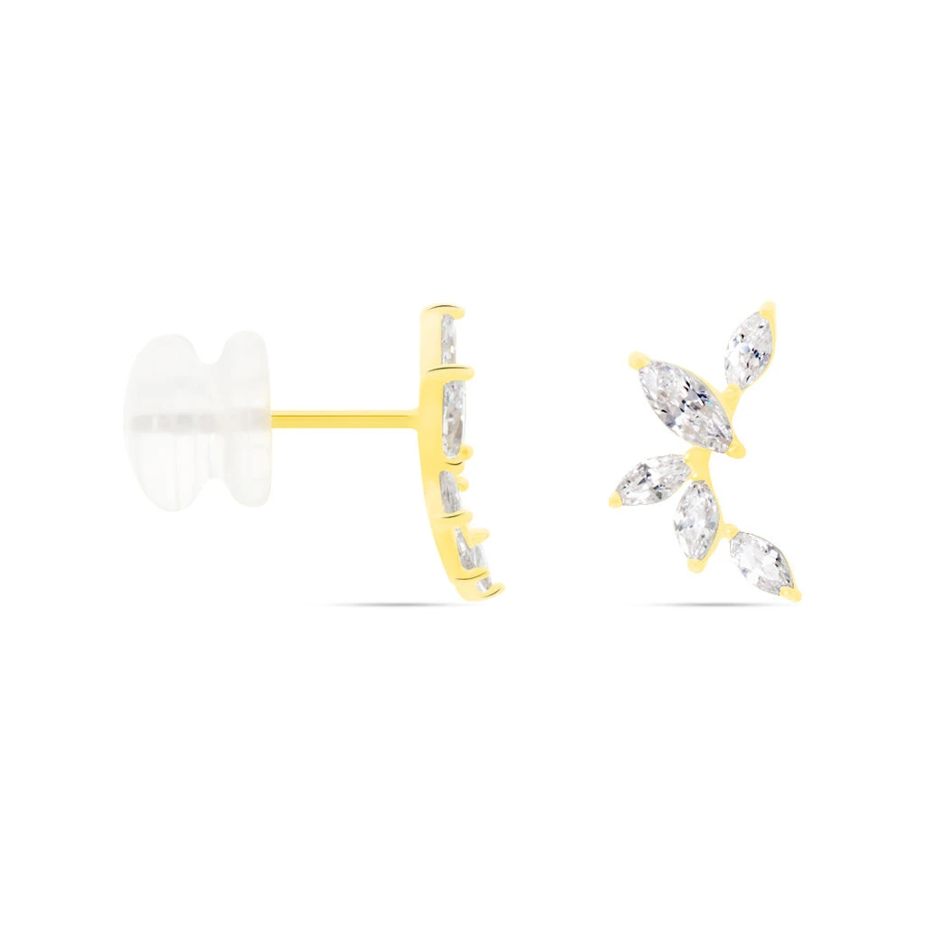 Boucles D'oreilles Barrettes Youssa Barrettes 5 Or Jaune Oxydes 5 Boucles D'oreilles Barrettes Youssa Barrettes 5 Or Jaune Oxydes – Image 3