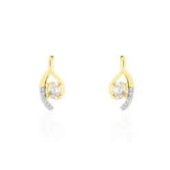 Boucles D'oreilles Sagesse Or Jaune Oxyde Oxyde