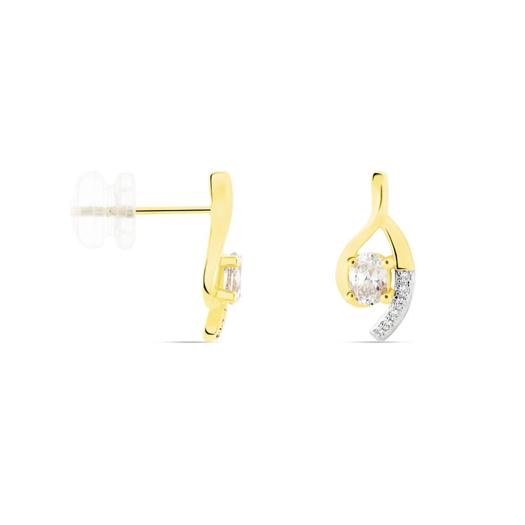 Boucles D'oreilles Sagesse Or Jaune Oxyde Oxyde 4 Boucles D'oreilles Sagesse Or Jaune Oxyde Oxyde – Image 2