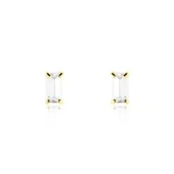 Boucles D'oreilles Puces Giroflee Or Jaune Oxyde