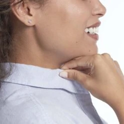 Boucles D'oreilles Puces Poinsettia Or Jaune Oxyde -Garmin Soldes B3OFJZW935 model0