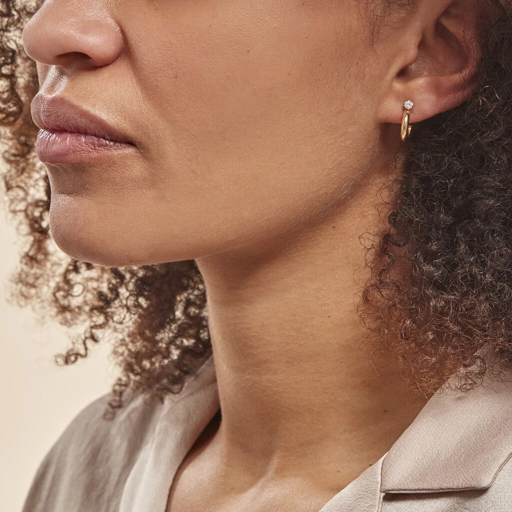 Créoles Or Jaune Jayson Oxyde De Zirconium 6 Créoles Or Jaune Jayson Oxyde De Zirconium – Image 4