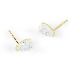 Boucles D'oreilles Puces Tierra Or Jaune Oxyde De Zirconium -Garmin Soldes B3OFJZW981 view2