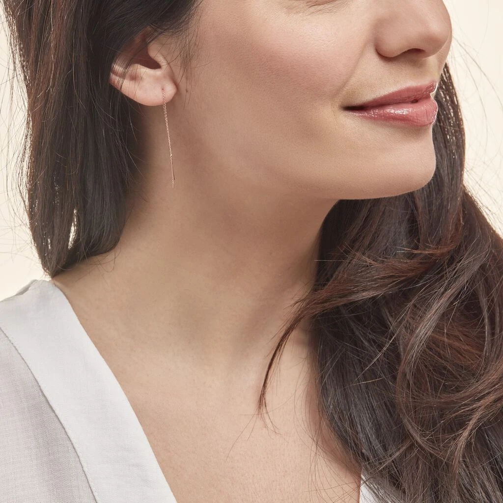 Boucles D'oreilles Pendantes Pink Or Rose 6 Boucles D'oreilles Pendantes Pink Or Rose – Image 4