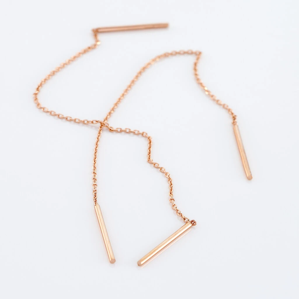 Boucles D'oreilles Pendantes Pink Or Rose 5 Boucles D'oreilles Pendantes Pink Or Rose – Image 3