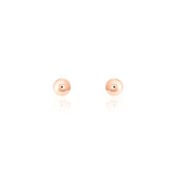 Boucles D'oreilles Puces Fidelia Boule Or Rose