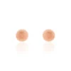 Boucles D'oreilles Puces Fidelia Boule Sablee Or Rose -Garmin Soldes B3OFRW0035 master