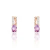 Boucles D'oreilles Pendantes Frannie Or Rose Amethyste Et Oxyde -Garmin Soldes B3OFRYI159 master