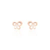 Boucles D'oreilles Puces Eleanor Fleur Or Rose Oxyde De Zirconium -Garmin Soldes B3OFRZW008 master