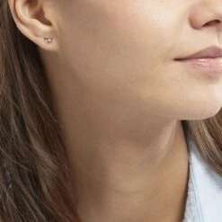 Boucles D'oreilles Puces Eleanor Fleur Or Rose Oxyde De Zirconium -Garmin Soldes B3OFRZW008 model0