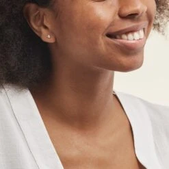 Boucles D'oreilles Puces Or Rose Oxydes De Zirconium -Garmin Soldes B3OFRZW054 model0