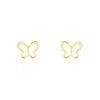Boucles D'oreilles Puces Camomille Or Jaune Oxyde De Zirconium