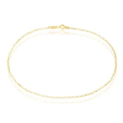 Chaîne De Cheville Maille Jaseron Or Jaune