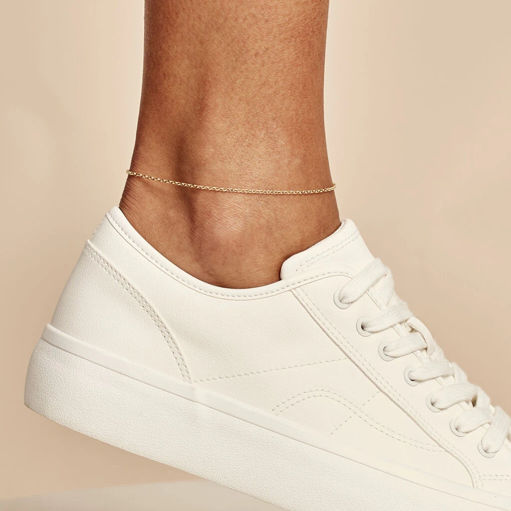 Chaîne De Cheville Maille Jaseron Or Jaune 5 Chaîne De Cheville Maille Jaseron Or Jaune – Image 3