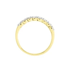 Demi-alliance Or Jaune Eloisa Diamant Synthetique -Garmin Soldes B7AFJJW004 view2