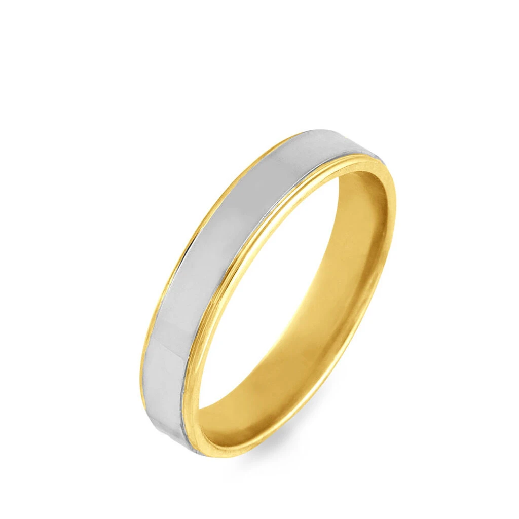 Alliance Beatrice Ruban Plat Or Bicolore 3 Alliance Beatrice Ruban Plat Or Bicolore