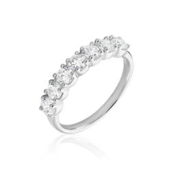 Demi-alliance Eloisa Or Blanc Diamants Synthétique