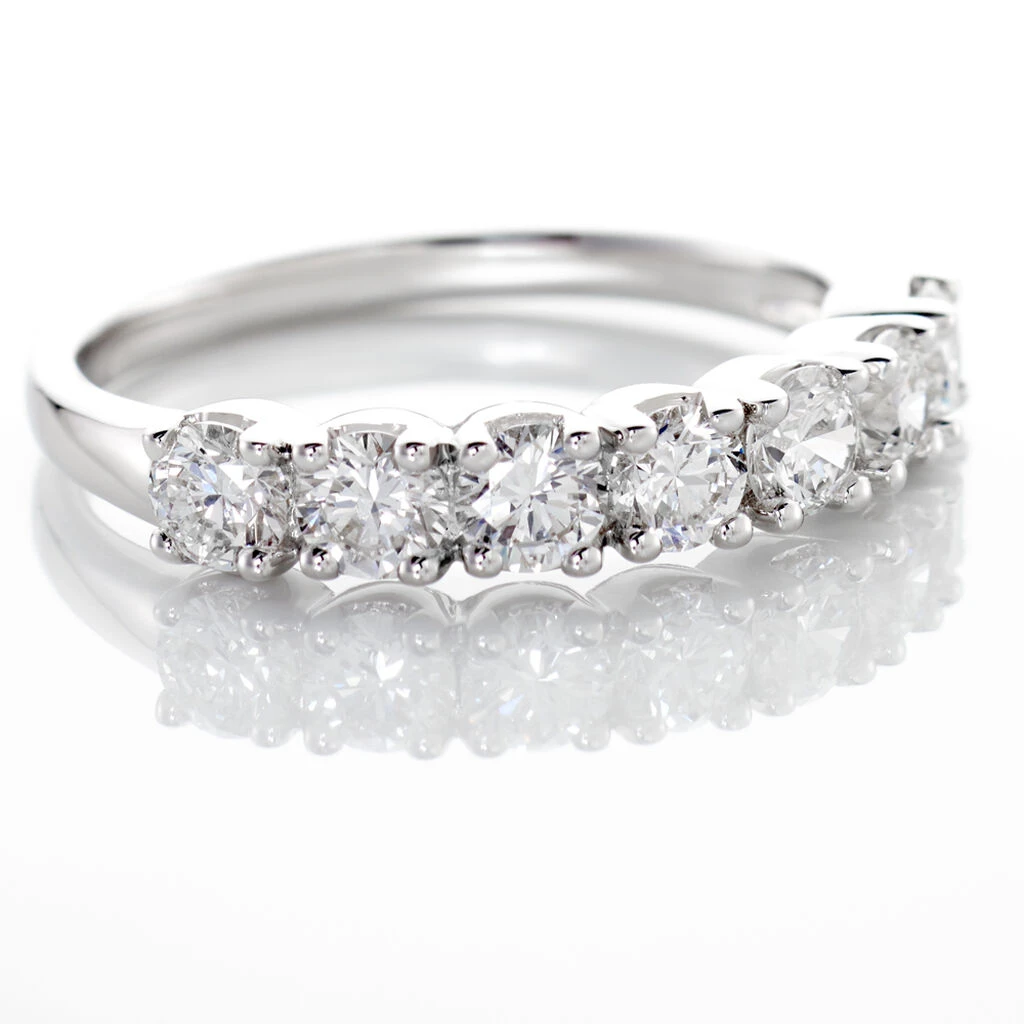 Demi-alliance Eloisa Or Blanc Diamants Synthétique 6 Demi-alliance Eloisa Or Blanc Diamants Synthétique – Image 4