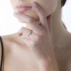 Bague Solitaire Ibtisem Or Blanc Diamant -Garmin Soldes B7DFBDW0HS model0