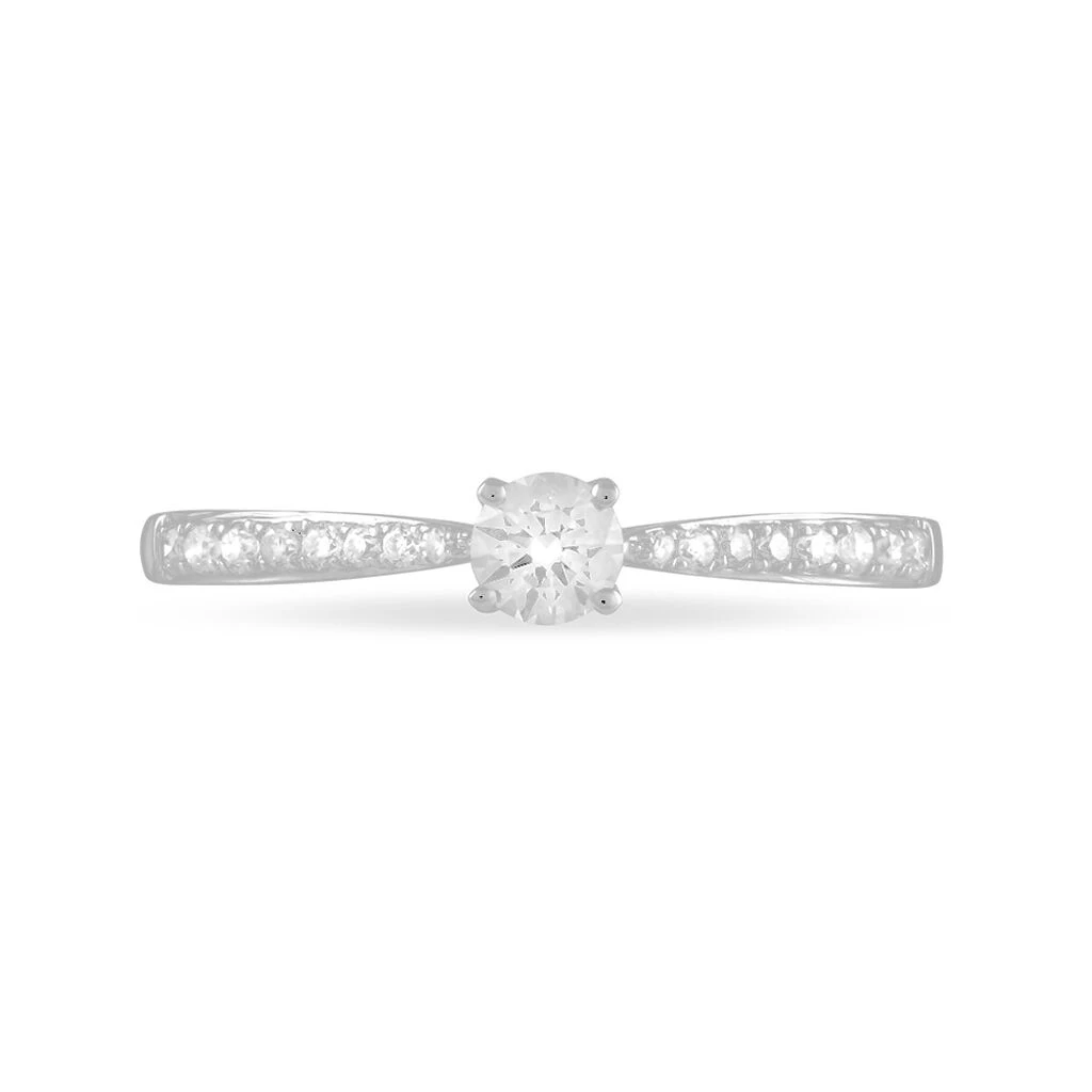 Bague Solitaire Laetitia Or Blanc Diamant 4 Bague Solitaire Laetitia Or Blanc Diamant – Image 2