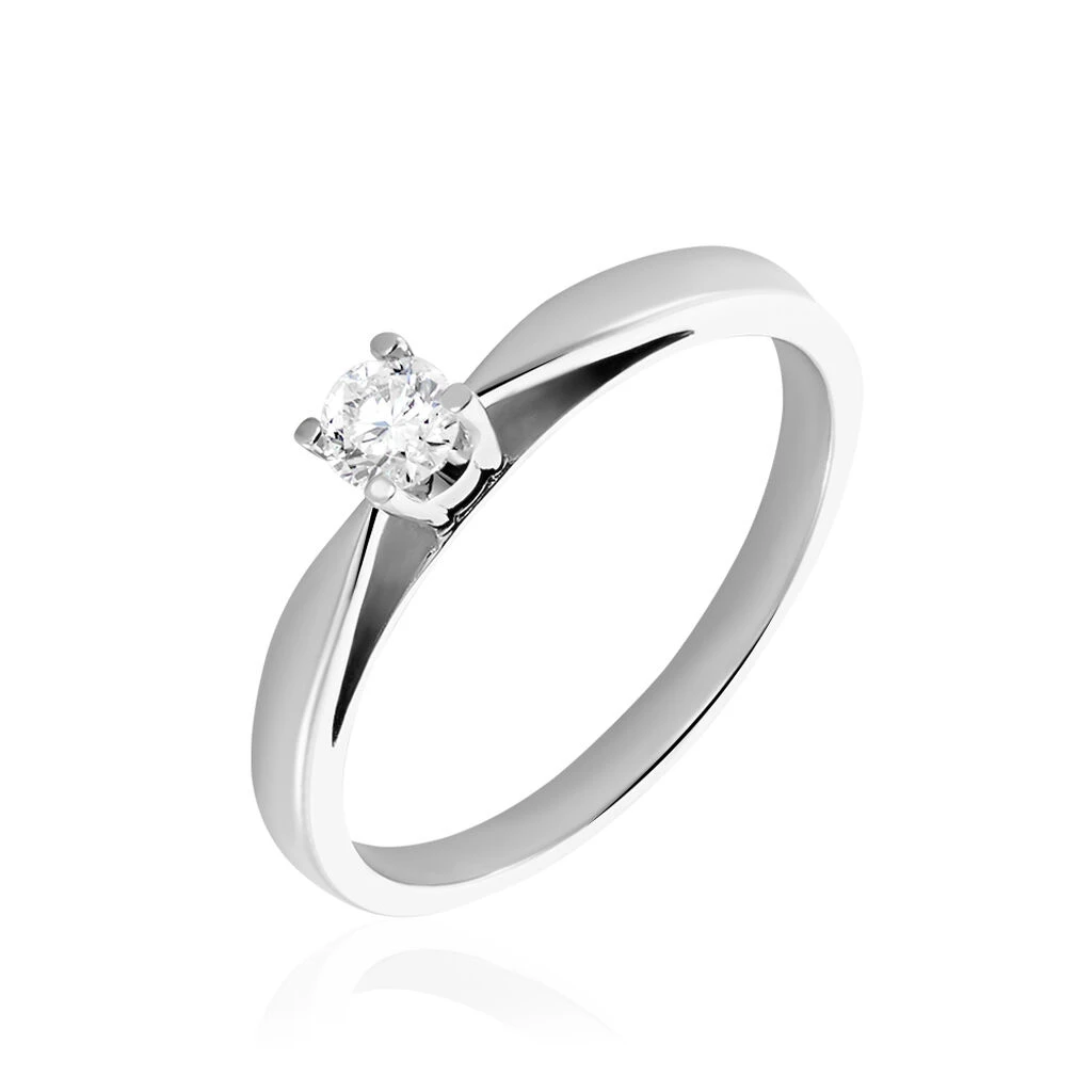 Bague Solitaire Celina Or Blanc Diamant 3 Bague Solitaire Celina Or Blanc Diamant