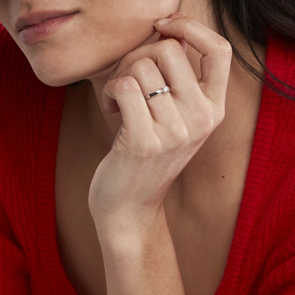 Bague Solitaire Celina Or Blanc Diamant 10 Bague Solitaire Celina Or Blanc Diamant – Image 8