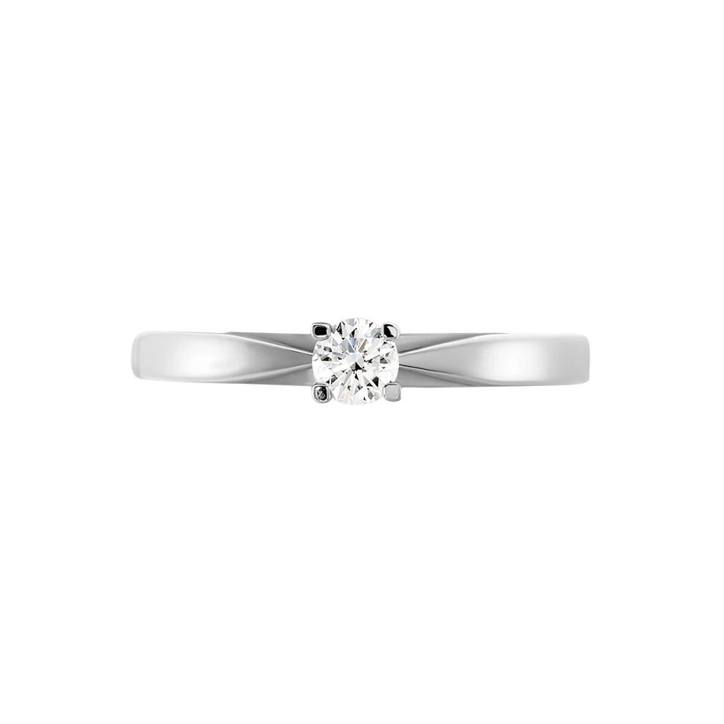 Bague Solitaire Celina Or Blanc Diamant 4 Bague Solitaire Celina Or Blanc Diamant – Image 2
