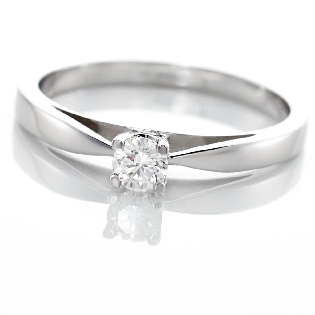 Bague Solitaire Celina Or Blanc Diamant 6 Bague Solitaire Celina Or Blanc Diamant – Image 4