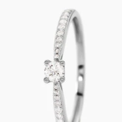 Bague Solitaire Laetitia Or Blanc Diamant -Garmin Soldes B7DFBDW3F7 view1
