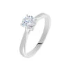Bague Solitaire Fiona Or Blanc Diamant Synthetique