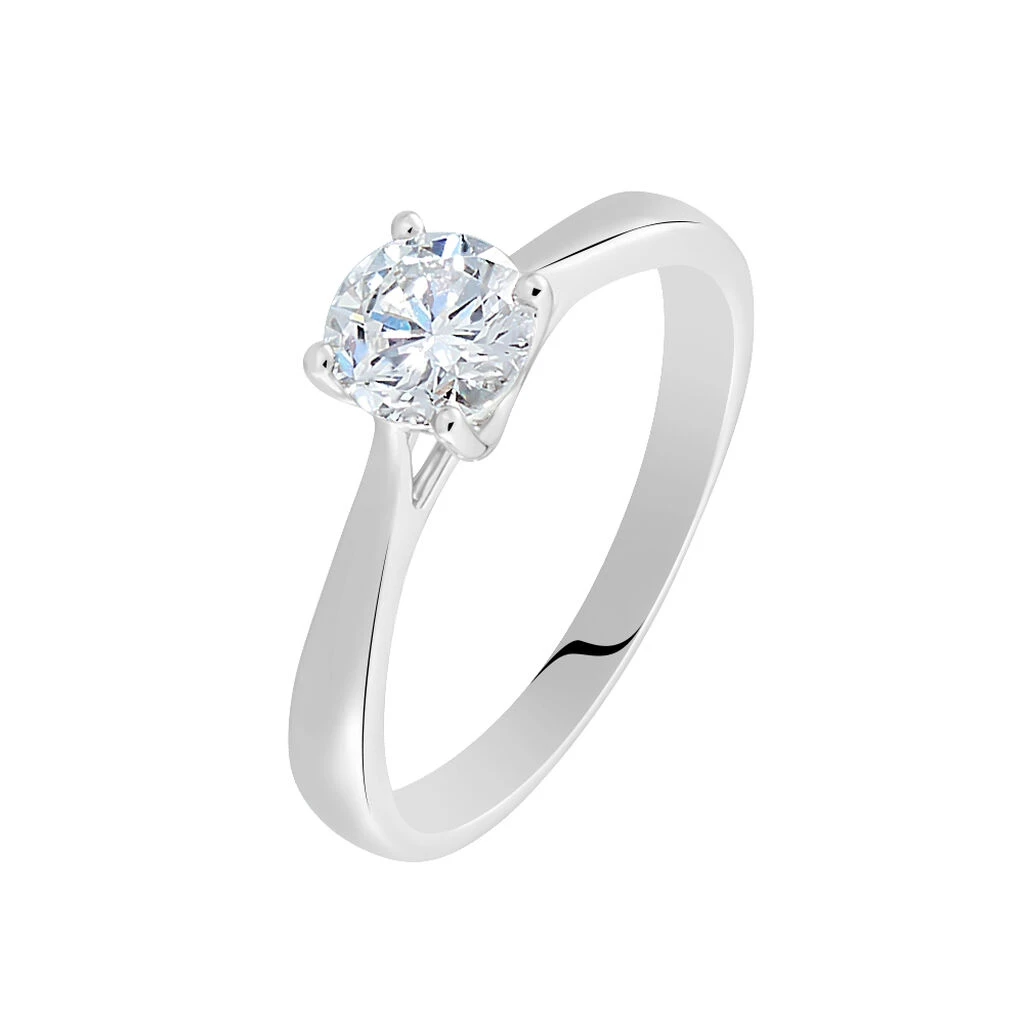Bague Solitaire Fiona Or Blanc Diamant Synthetique 3 Bague Solitaire Fiona Or Blanc Diamant Synthetique