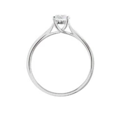 Bague Solitaire Fiona Or Blanc Diamant Synthetique -Garmin Soldes B7DFBJW023 view2